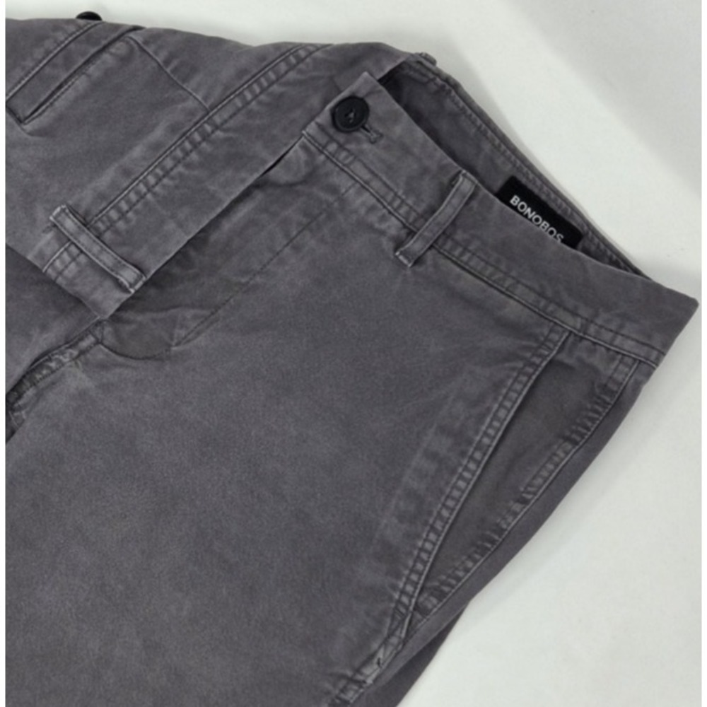 Bonobos The Chino 2.0 Skinny Pants Men's 31 x 34 Gray‎ Stretch Casual Comfort